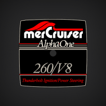 MerCruiser Alpha One 260 V8 Thunderbolt Ignition/Power Steering Decal 1372312