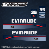 1995 Evinrude 35 hp decal set