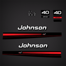 (1) 1995-1996 Johnson 40 hp decal set 0437076, 0435625, 0435190, 0436209, 0437191, 0435158