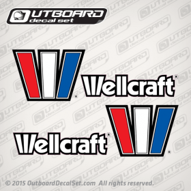 Wellcraft lettering and logo decal Set