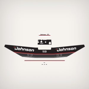 1989-1990 Johnson 9.9 hp decal set 0433109, 0433110, 0433111, 0433203, 0432479, 0433537, 0433473, 0433134, 0432093, 0432092