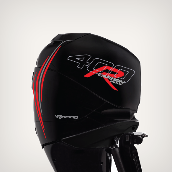 2017 Mercury Racing 400R Carbon Edition Verado decal set starboard side