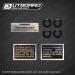 1977 1978 1979 1980 Correct Craft Ski Nautique Horn, Nav, Blower and Pump switch decals and warning dash panel decals