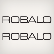 New- Robalo letters decal set black 66" Inches