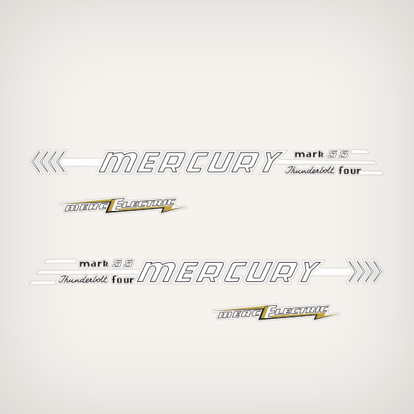 W-1956 Mercury Mark 55e Outboard decal set