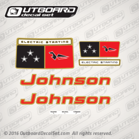 1962-1963 Johnson 28 hp Electric decal set