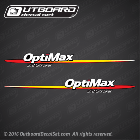2006-2012 Mercury Racing Optimax 3.2 Stroker decal set 