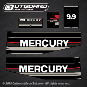 1991 1992 1993 Mercury Outboards 9.9 hp decal set 12836A89