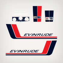1972 Evinrude 18 hp Fastwin decal set 0279473