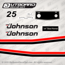 1983 Johnson 25 hp decal set 0393254, 0327913, 0392771, 0392772