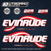 evinrude 2003 2004 2005 225 hp Direct injection decal set decals fhl fhx models 0215320 0215319  0215317 0215318 225 HO 0285624 ENGINE COVER Assy