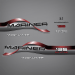 1996-1998 Mariner 135 Hp Magnum EFI Decal set Red 824106A96, 850397A97 close up