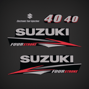 2010-2016 Suzuki 40 hp Fourstroke Electronic Fuel Injection Decal Set 