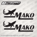 Mako Shark Die-cut decal set