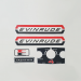 1970 Evinrude 4 hp Yachtwin decal set 0279256, 0279234 display