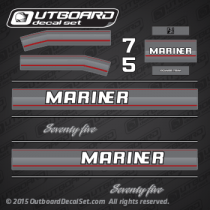 1990 1991 1992 1993 Mariner 75 hp Power Trim outboard decal set (Outboards)