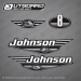 2000 Johnson 8 hp decal set black 0346660 0346661 0346662