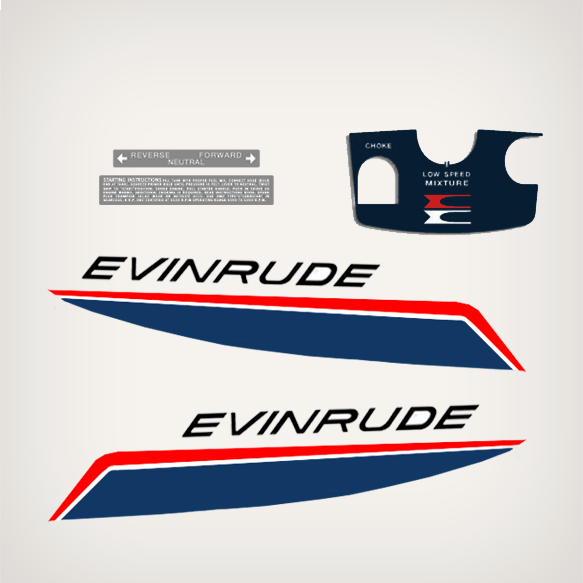 1966 Evinrude 6 hp decal set