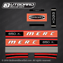 Mercury racing 650 X decal set