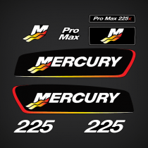 2002-2004 Mercury Racing Alien 225 hp Promax decal set 