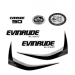 Evinrude 90 hp E-TEC outboard decals for white models