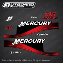 2000-2003 Mercury 135 hp Optimax Digital decal set 854291A00