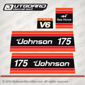 1981 Johnson outboard 175 hp decal set 0391193
