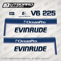 1993 1994 1995 1996 1997 1998 Evinrude 225 hp OceanPro decal set (Outboards)