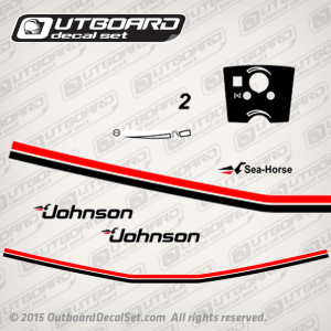 1983 Johnson 2 hp decal set 0393246, 0392823, 0392804
