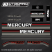1991 1992 1993 Mercury 200 hp 2.5 Litre XRi EFI decal set (Outboards)