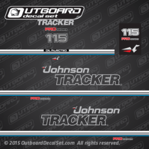 1992-1993 Johnson Tracker 115 hp decal set Pro Series