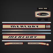 1967 Mercury kiekhaefer 500 - 50 hp decal set