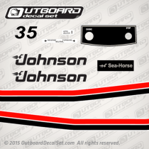 1983 Johnson 35 hp decal set 0393255, 0327913, 0393451, 0393452