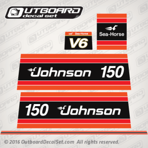 1981 Johnson outboard 150 hp decal set 391192