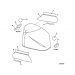 2002-2005 Evinrude 200 hp Ficht Ram Injection Engine cover White Models 0285595 Diagram