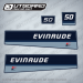 1984 Evinrude 50 hp decal set 0282244, 0282057
