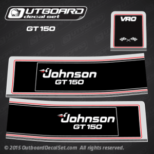 1989 - 1990 Johnson GT150 VRO V6 decal set 