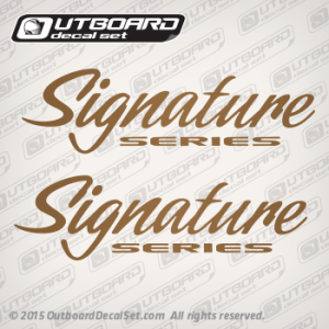 Sun Tracker signature series decal set Gold (Boat Decals)