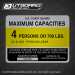 4X3 WATERCAR INC FOUNTAI VALLEY CA 92708 PANTHER Boat Capacity Decal (SILVER)