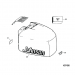 1995-1996 Johnson 225 hp Venom engine cover 0437294, 0437293 diagram 437498