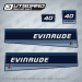 1985 Evinrude 40 hp VRO decal set 0282441, 0282525, 0282568