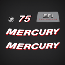 2006-2012 Mercury 75 hp Decal Set 889246A01, 8M0074092, 8M0061175 897924A01, 8592712