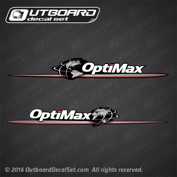 2006-2012 Mercury Optimax Globe stripe decal set