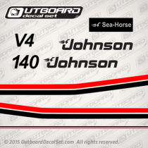 1983 Johnson 140 hp V4 decal set 0393280, 0392708
