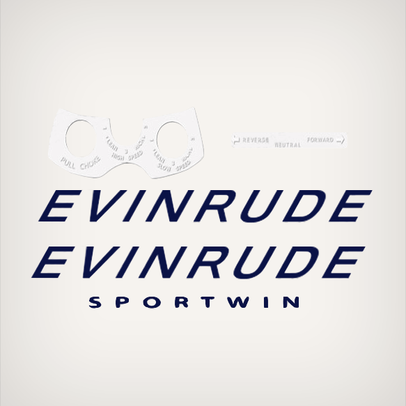 1961 Evinrude 10 hp Sportwin decal set