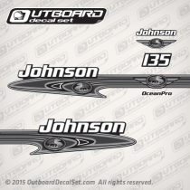 2001 Johnson 135 hp OceanPro decal set 0348688, 0348690, 0348675