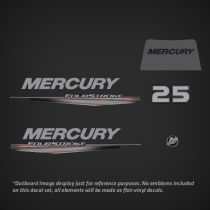 2013-2017 Mercury 25 Hp FourStroke Decal set 8M0081488- 8M0073697