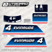 1980 Evinrude 4 hp 2 Stroke decal set 0281470 0281443