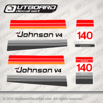 1980 Johnson 140 hp V4 decal set 0390371, 0391372, 0390223
