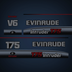 NEW - 1995-1997 Evinrude 175 hp Intruder V6 decal set 0284879, 0212478, 0212481, 0284864, 0284865, 0284866